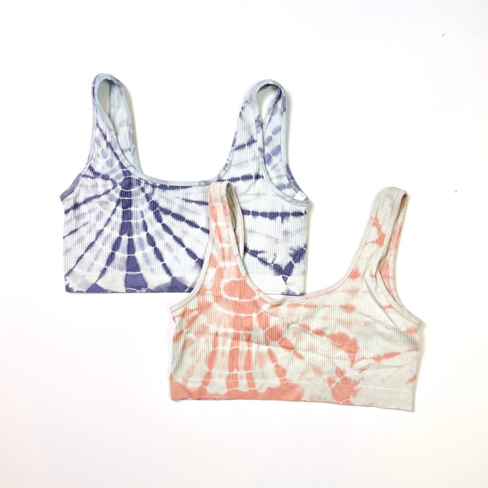 Colsie Tie Dye Lounge Bras - 2 pieces Size L